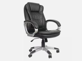 Ergonomischer Drehstuhl Schwarz – 150 kg, Kunstleder